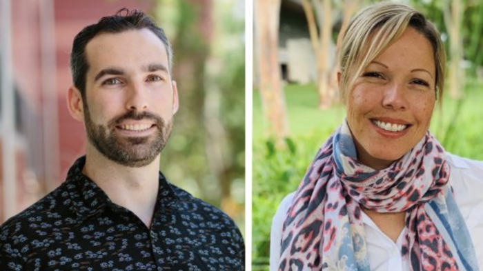 2020 Queensland Tall Poppies: Dr Peter Cowman & Dr Michele Barnes.